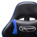 Silla de gaming de cuero sintético negro y azul