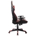 Silla de gaming de cuero sintético negro y rojo