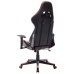 Silla de gaming de cuero sintético negro y rojo