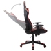 Silla de gaming de cuero sintético negro y rojo