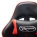 Silla de gaming de cuero sintético negro y rojo