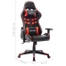 Silla de gaming de cuero sintético negro y rojo