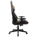 Silla de gaming de cuero sintético negro y dorado