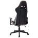 Silla de gaming de cuero sintético negro y dorado