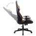 Silla de gaming de cuero sintético negro y dorado