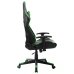 Silla de gaming de cuero sintético negro y verde