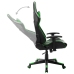 Silla de gaming de cuero sintético negro y verde