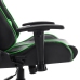 Silla de gaming de cuero sintético negro y verde