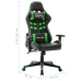 Silla de gaming de cuero sintético negro y verde