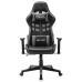 Silla de gaming de cuero sintético negro y gris