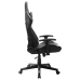 Silla de gaming de cuero sintético negro y gris