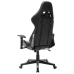 Silla de gaming de cuero sintético negro y gris