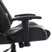 Silla de gaming de cuero sintético negro y gris