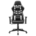 Silla de gaming de cuero sintético negro y blanco