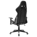 Silla de gaming de cuero sintético negro y blanco