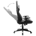 Silla de gaming de cuero sintético negro y blanco