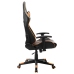 Silla de gaming de cuero sintético negro y naranja