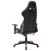 Silla de gaming de cuero sintético negro y naranja