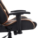 Silla de gaming de cuero sintético negro y naranja