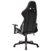 Silla de gaming de cuero sintético negro y rojo tinto