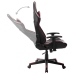 Silla de gaming de cuero sintético negro y rojo tinto