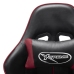 Silla de gaming de cuero sintético negro y rojo tinto