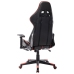 Silla de gaming con reposapiés cuero sintético negro y rojo