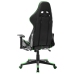 Silla de gaming con reposapiés cuero sintético negro y verde