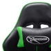 Silla de gaming con reposapiés cuero sintético negro y verde