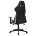 Silla de gaming con reposapiés cuero sintético negro y gris