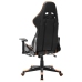 Silla de gaming con reposapiés cuero sintético negro y naranja