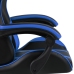 Silla gaming de cuero sintético negro y azul