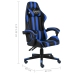 Silla gaming de cuero sintético negro y azul