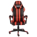 Silla gaming de cuero sintético negro y rojo