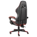 Silla gaming de cuero sintético negro y rojo