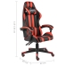 Silla gaming de cuero sintético negro y rojo