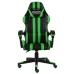 Silla gaming de cuero sintético negro y verde