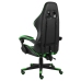 Silla gaming de cuero sintético negro y verde