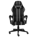 Silla gaming de cuero sintético negro y gris