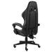 Silla gaming de cuero sintético negro y gris