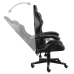 Silla gaming de cuero sintético negro y gris