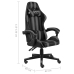 Silla gaming de cuero sintético negro y gris