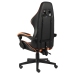 Silla gaming de cuero sintético negro y naranja