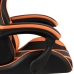 Silla gaming de cuero sintético negro y naranja