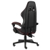 Silla gaming de cuero sintético negro y rojo tinto