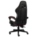 Silla gaming con reposapiés cuero sintético negro y rojo tinto