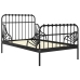 Estructura de cama extensible metal negra 80x130/200 cm