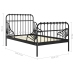 Estructura de cama extensible metal negra 80x130/200 cm