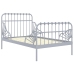 Estructura de cama extensible metal gris 80x130/200 cm