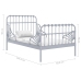 Estructura cama extensible sin colchón metal gris 80x130/200 cm